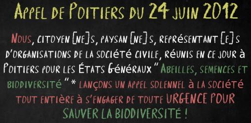 Appel de Poitiers pour sauver la biodiversité - 24 juin 2012