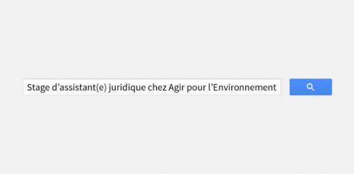 #Stage : Assistant(e) Juridique - Agir pour l'Environnement