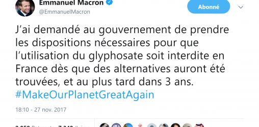 tweet_macron_glyphosate